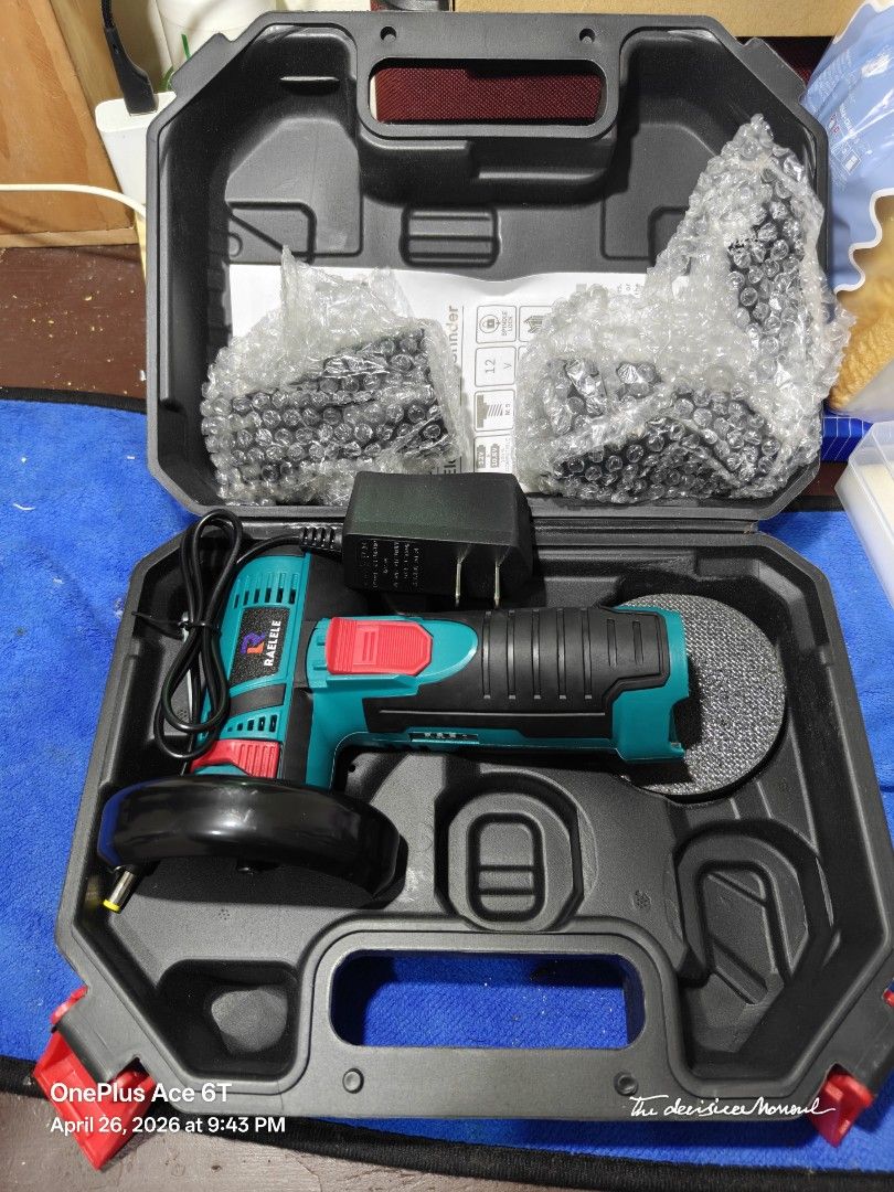 Electric Tools Mini Angle Grinder Portable Polishing Handheld Cutter Cordless (Category: Construction Tools & Equipment) located in Baler. Submitted by arvintorres (Listing ID 1434541164, Image 1). Description: Description Welcome to our shop, we are a local seller in the Philippines, 24 hours fast shipping! Product Description Name: Angle Grinder Style: Cordless, Electric, Mini Material: ABS + Metal Rated power: 300W/600W Rotation speed 19500-28