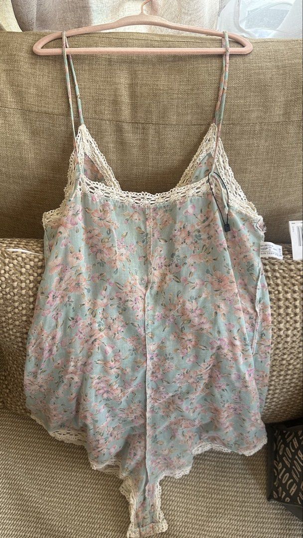 Floral Romper with Lace Trim (Category: Rompers) located in Santa Rosa. Submitted by minerva416 (Listing ID 1434457190, Image 2). Description: Got this in Vietnam.