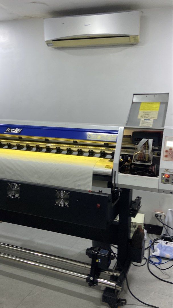For sale: TecJet Large Format Sublimation Printer (1.8m) dx11 (Category: Printers, Scanners & Copiers) located in Manila. Submitted by jellycatzi112 (Listing ID 1434589580, Image 2). Description: negotiable - orig price 600k slighty use TURN YOUR PRINTING BUSINESS INTO A PROFIT MACHINE Perfect for: ✔️ Sportswear & uniforms ✔️ Custom apparel brands ✔️ Resellers & printing businesses ✔️ Fabric and textile production This machine is ready for produc