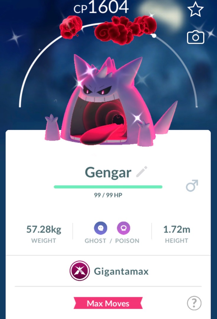 GMAX Pokemon Go - Shiny/Normal GMAX Gengar, Charizard, Venusaur ...