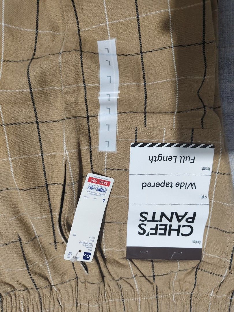 GU FLANNEL CHEF PANTS WIDOWPANE / WIDE TAPER (Category: Chinos) located in Baguio. Submitted by igorotak.111.taraki.com (Listing ID 1434429955, Image 3). Description: FS GU FLANNEL CHEF PANTS WIDOWPANE / WIDE TAPERED BRAND NEW NO ISSUES SOLID NITO ♥️ L-39.5 W-31 ON TAG STRETCH UP TO 36 CAN FIT 31-36 CAN DO WTH ADJUSTBLE TIE H-8 ASKING PRICE 1499 FREE SF.