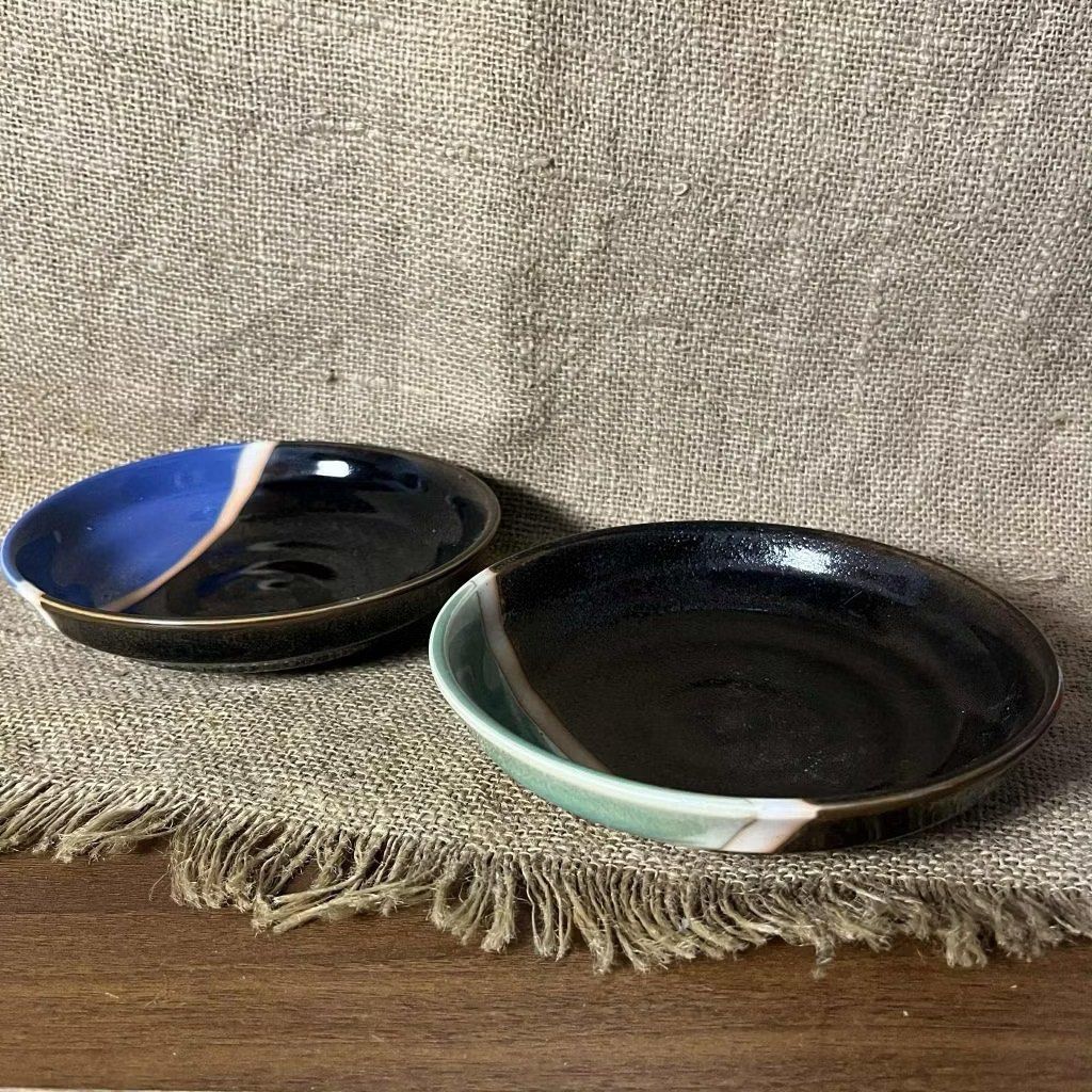 Handmade Ceramic Snack Plates - Set of 2 (Category: Dinnerware & Cutlery) located in Bulacan. Submitted by ceramicscubby (Listing ID 1434505509, Image 3). Description: • Size: 6.25 D x 1.25 H in. ❗️CLOSING DOWN SALE, ALL PRICES ARE MARKED DOWN. WE WILL NOT BE ACCEPTING OFFERS LOWER THAN OUR ASKING PRICE. ❗️ - Set of two handmade ceramic plates - Unique designs on each plate - Colors: Blue, green, black, and white - Round shape with slightly raise