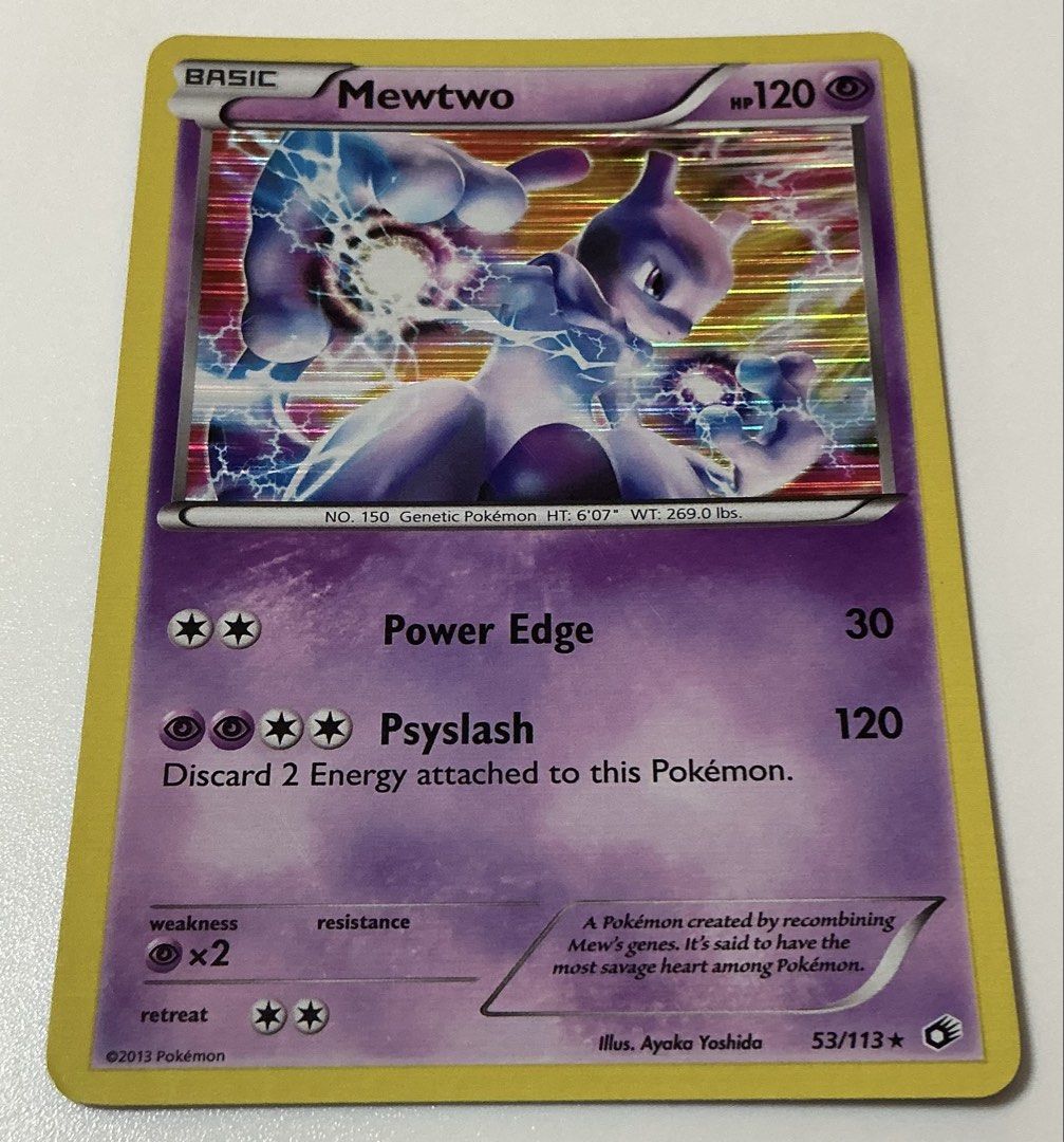 [HOLO RARE] Mewtwo 53/113 - Legendary Treasures (Classic BW Art ...
