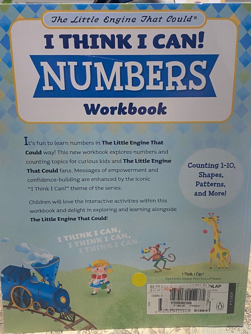 I Think I Can! Math Workbook for Kids Age 2-4 (Category: Children's Books) located in San Juan City. Submitted by timiaccess52249 (Listing ID 1434440268, Image 2). Description: .