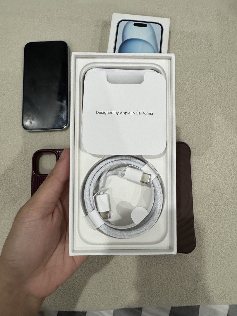 Iphone 15 Powder Blue (Category: iPhone X Series) located in Marikina City. Submitted by jaylengalvez (Listing ID 1434518913, Image 3). Description: Iphone 15 (powder blue) 512gb Complete accessories No issue 3 free cases 40k Open for meet up.