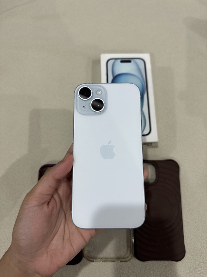 Iphone 15 Powder Blue (Category: iPhone X Series) located in Marikina City. Submitted by jaylengalvez (Listing ID 1434518913, Image 1). Description: Iphone 15 (powder blue) 512gb Complete accessories No issue 3 free cases 40k Open for meet up.