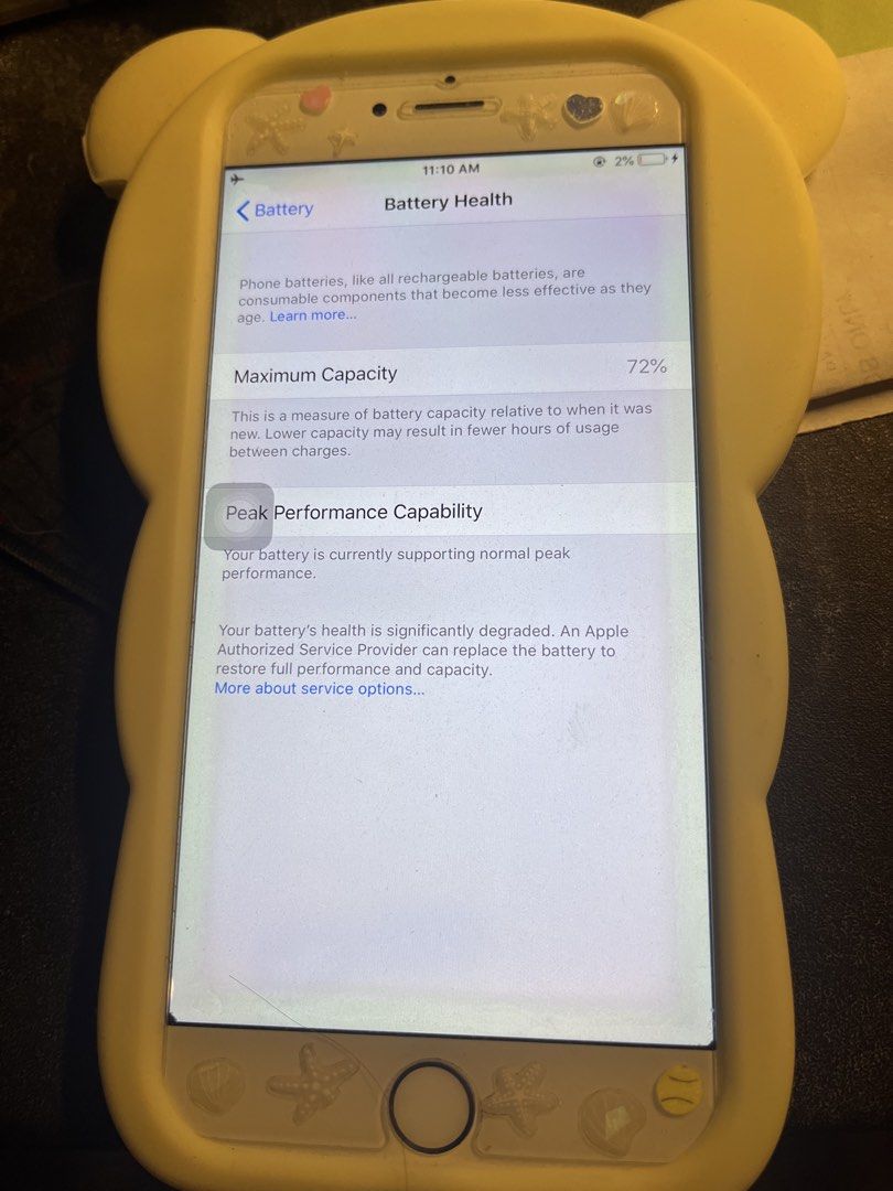 Iphone 6 Plus (Category: iPhone 6 Series) located in Surigao. Submitted by dittomitsukeru (Listing ID 1434549159, Image 2). Description: 72 BH Home button working may slight burn na siya sa baba but doesn't affect touch screen.