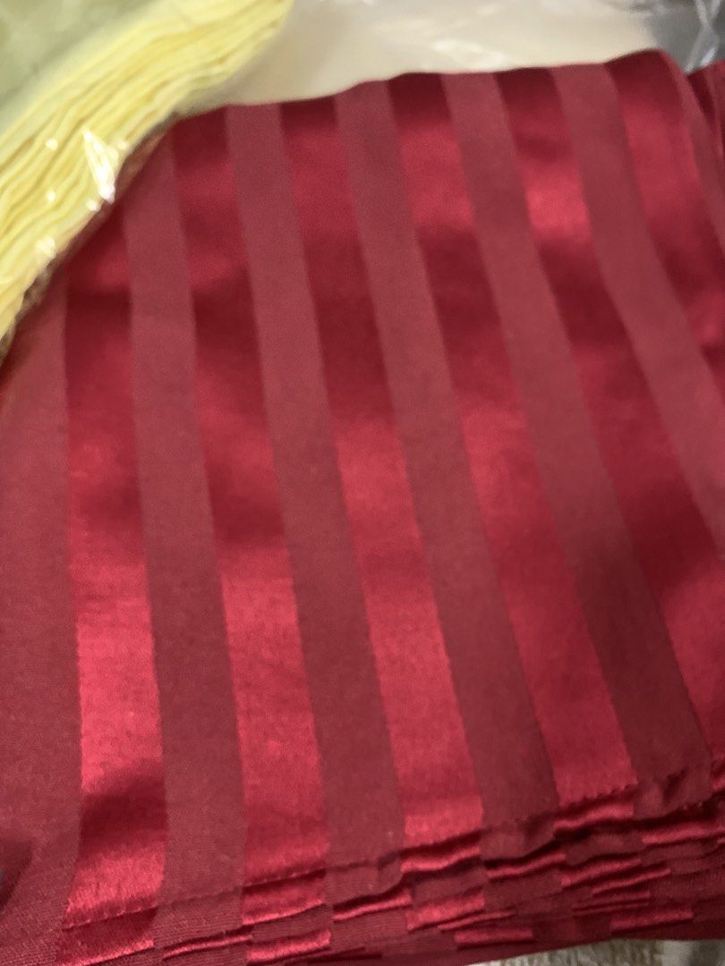 Japan table cloth /napkin (Category: Towels, Napkins & Holders) located in Cabanatuan. Submitted by mjluxxejapan (Listing ID 1434395950, Image 3). Description: 2 pcs for 100.bnew cond .approx 20”x20” mkapal cotton mganda texture . Maroon color .