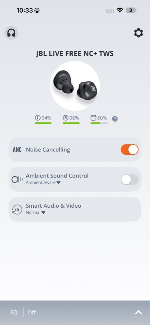JBL Live Free NC+ TWS Earbuds (Category: Earphones) located in Pasay City. Submitted by vonigop (Listing ID 1434429867, Image 2). Description: CONNECTED SA APP PASAY PADALA GALING CANADA NEGO PA PO FOR DISPOSAL LANG HINDI NA GINAGAMIT.