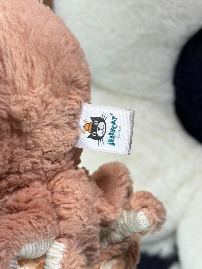 Jelly Cat Amuseables : Odell Octopus Baby Tiny (Category: Plushies & Soft Toys) located in Quezon City. Submitted by genie.fluff (Listing ID 1434594842, Image 3). Description: TINY SIZED: 5-6IN With tags and Serial CODE : JELLY8174SH ✬✬CERTIFIED GENUINE AND AUTHENTIC BY JELLYCAT COLLECTORS✬✬ This adorable plush is the Odell Octopus from Jellycat London. Its signature features include eight stretchy, curly tentacles with a cozy cordy underside and