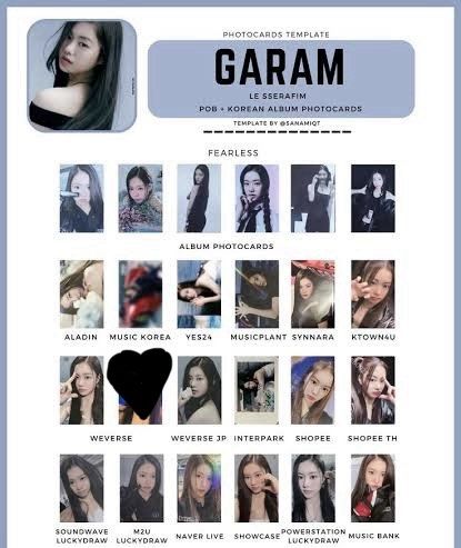 lf kim garam pc or merch wtb (Category: K-Wave Merchandise) located in Batangas. Submitted by xi_sapmata (Listing ID 1434507880, Image 1). Description: any except marked (I already have both weverse and blue chypre) – prefer j&t or flash as courier. budget for pcs is ₱250-350 po :) # lf le sserafim fearless garam pob pc kpop photocard..