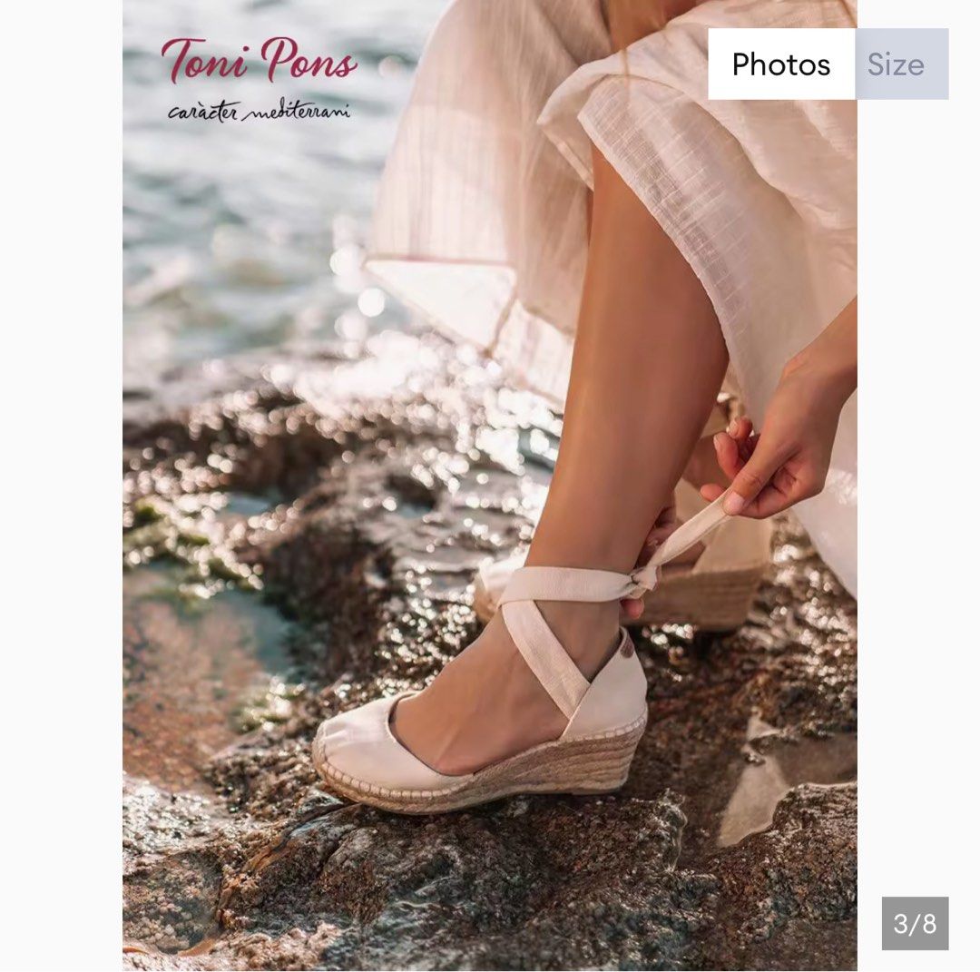 LF: Toni Pons Wedge Espadrilles with ribbons - Julia (Category: Flats & Sandals) located in Cavite. Submitted by folkrory (Listing ID 1434441838, Image 1). Description: - LF for this Toni Pons espadrille in white/ecru - size 36.5 or 37 :).