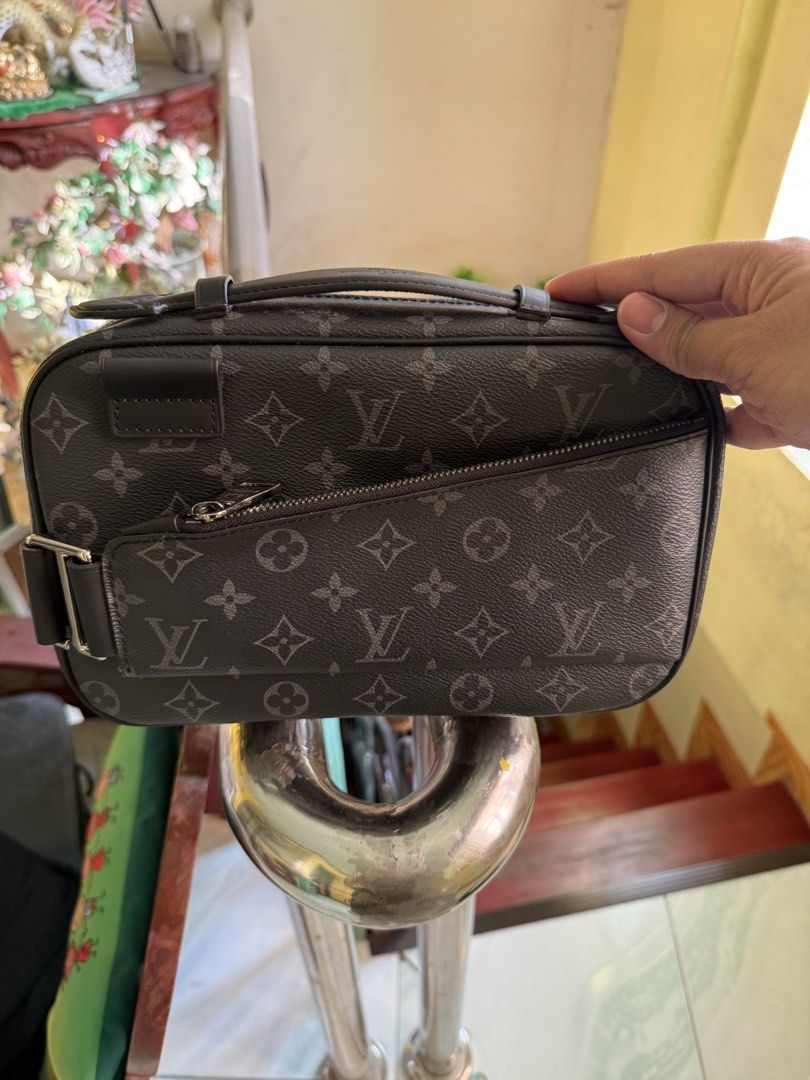 LV waist Bumbag Eclipse Monogram (Category: Luxury Bags & Wallets) located in Cabuyao City. Submitted by girliecloset202434 (Listing ID 1434388972, Image 2). Description: Brand: Elvee Color: Black Material: Canvas and Leather trim Condition: good as new with minimal flaws at the back of the bag (may scratch sa canvas) please read🙏 Inclusion: dustbag only Coded: ✅ (see attached photo) No return no exchange! Last price upon request. .