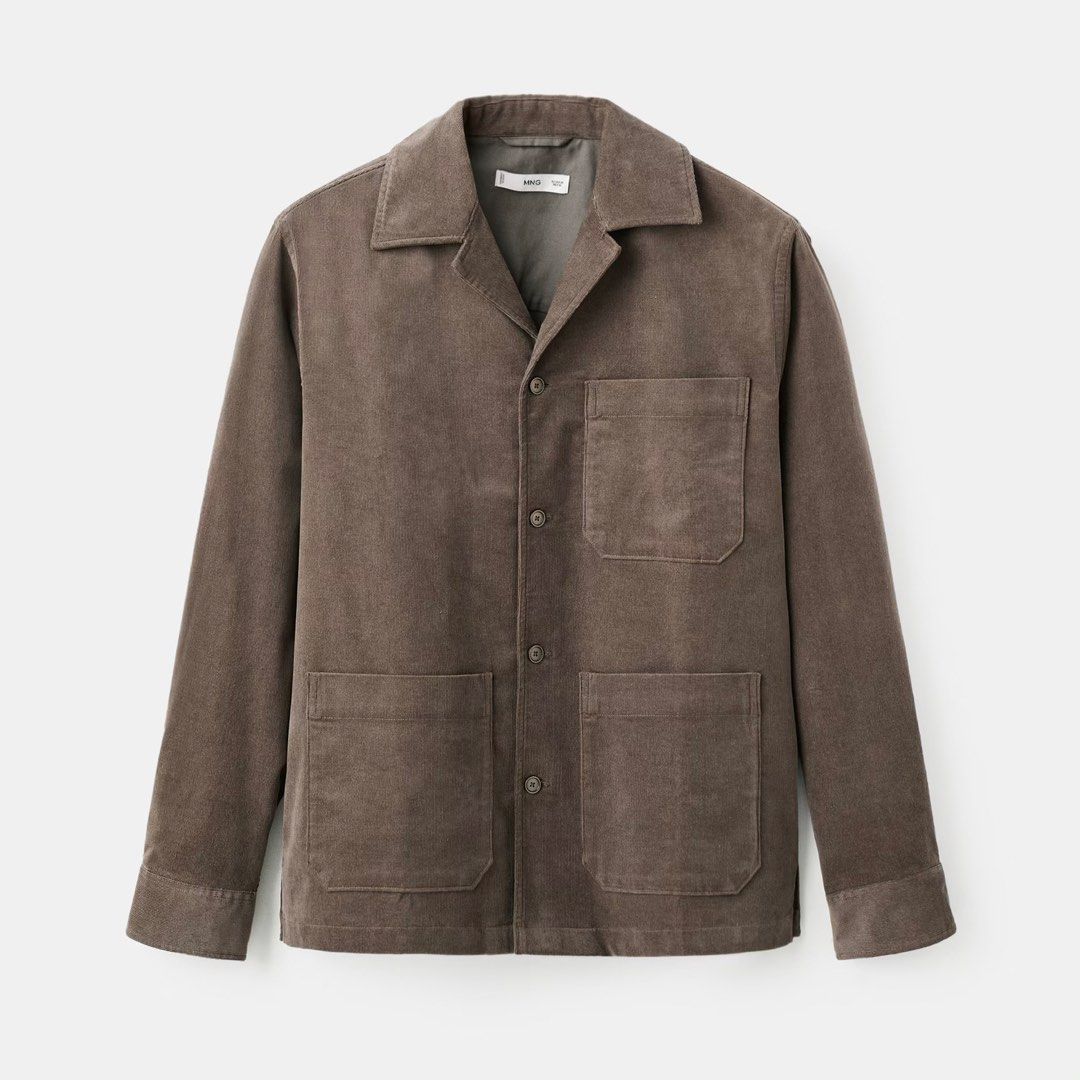 Mango Brown Corduroy Jacket (Category: Coats, Jackets and Outerwear) located in General Trias. Submitted by cheymd (Listing ID 1434478316, Image 1). Description: Mango corduroy jacket/button-down Three front pockets. Lightweight Brand new Good for officewear. Maganda in actual Chest: 21” Length: 26”.