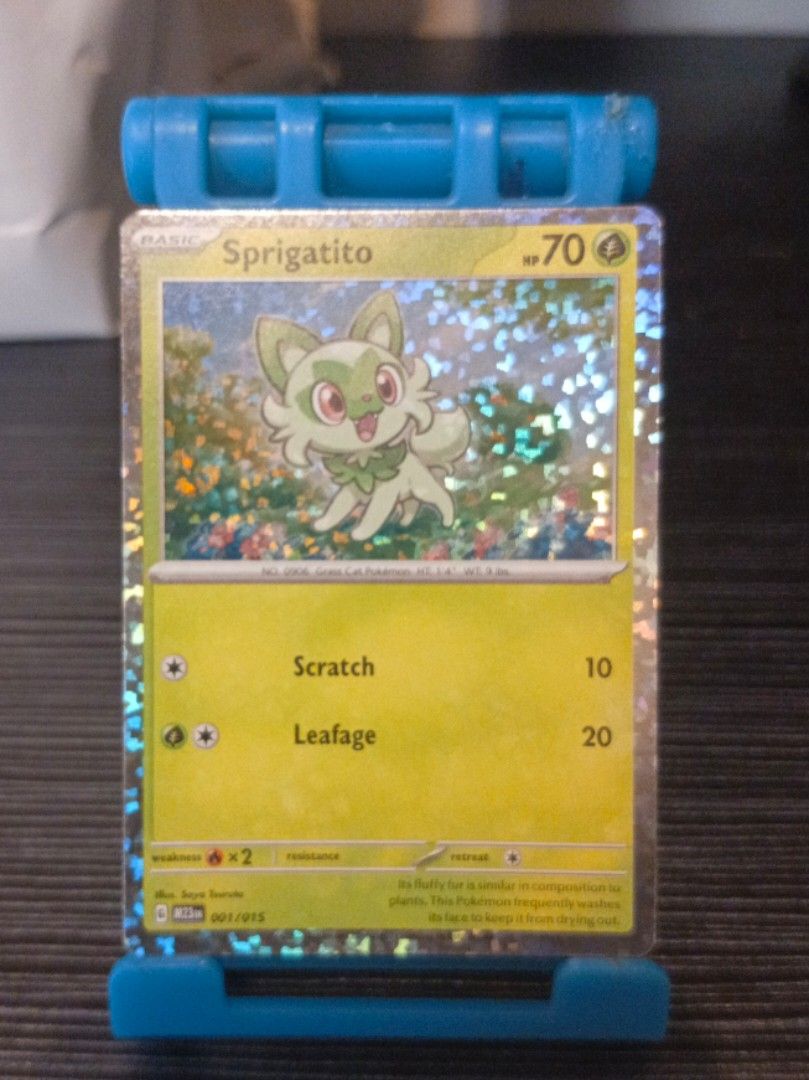 Mcdonalds 2023 Pokemon Card (Category: Raw Singles) located in Manila. Submitted by petestone (Listing ID 1434505573, Image 1). Description: McDonald's promotional Cards yr. (2023) Holographic cards. *Klawf - 150.00 *Sprigatito - 150.00.