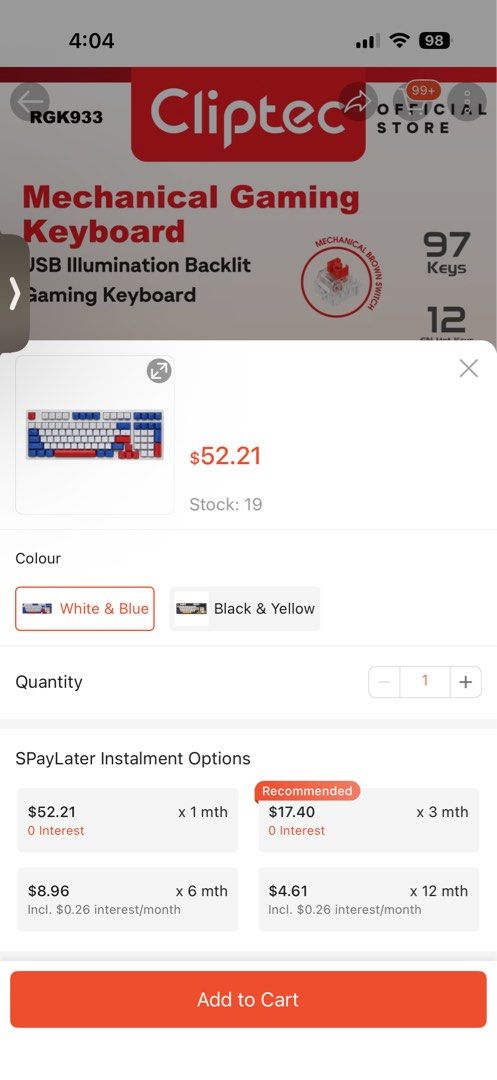 Mechanical Keyboard CLIPTEC465977845429708804