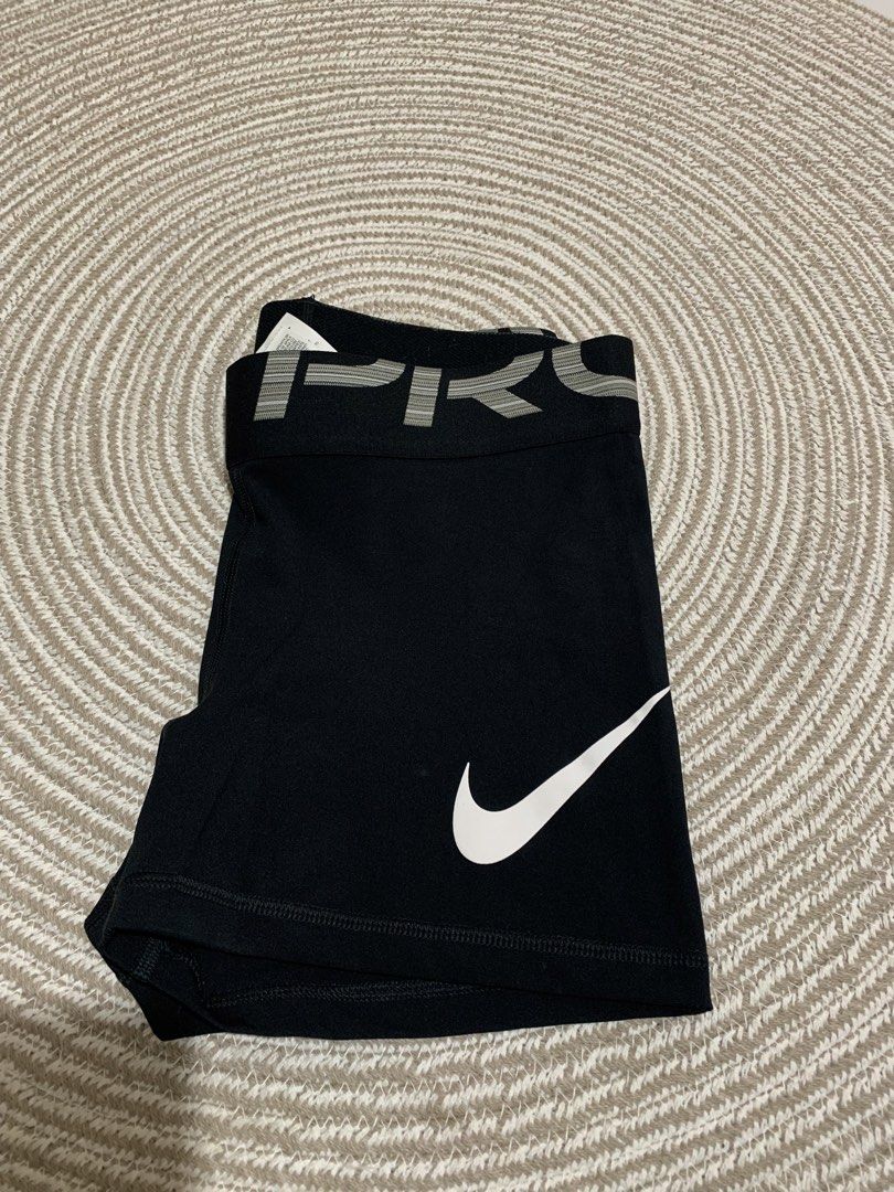 Nike Pro Dri-FIT Shorts - Black (Category: Activewear) located in Bayombong. Submitted by birkensaddiction (Listing ID 1434403797, Image 3). Description: - Black Nike Pro Dri-FIT shorts - Size: Medium - White Nike logo on left leg - "NIKE PRO" printed waistband - Made in Indonesia.