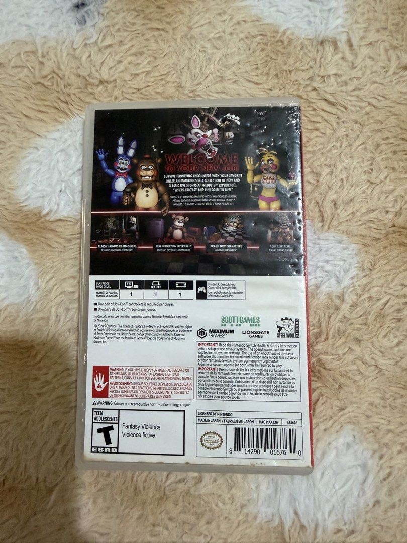 Nintendo Switch Game - Five Nights at Freddy’s Help Wanted (Category: Nintendo) located in Manila. Submitted by iwearclothingph (Listing ID 1434451304, Image 2). Description: .
