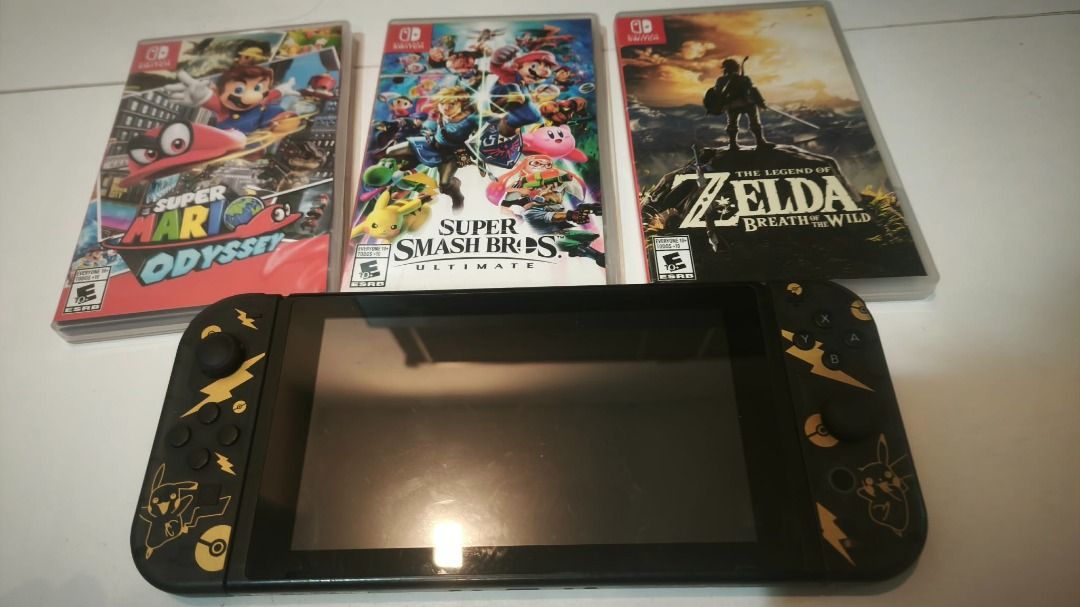 Nintendo Switch V1 (UNIT ONLY) (Category: Nintendo) located in Caloocan City. Submitted by goldenpenguin_764fe1 (Listing ID 1434558282, Image 1). Description: No box, no dock, no charger may speaker issue and battery is medyo used na apart from that, everything is okay naman sold na po yung games rfs: di na ginagamit imus/bacoor area po.