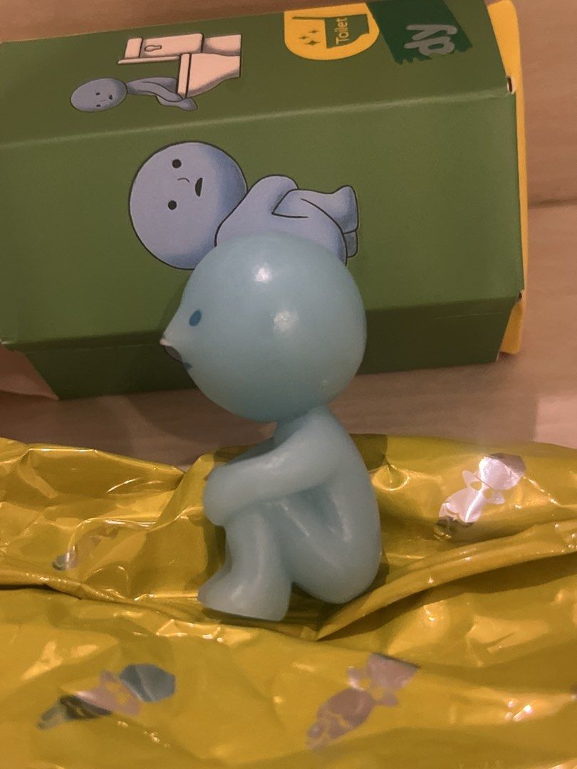 (NOT Smiski) Blue Glow in the dark person figure figurine hugging knees toilet series (Category: Designer & Blind Box Toys) located in Singapore. Submitted by the.fishy (Listing ID 1434576480, Image 2). Description: This is NOT Smiski but it does glow in the dark! (I got scammed, so hoping to hand it off to someone who doesn’t mind) 📍 Meet up at Clementi / Carousell delivery ✉️ .