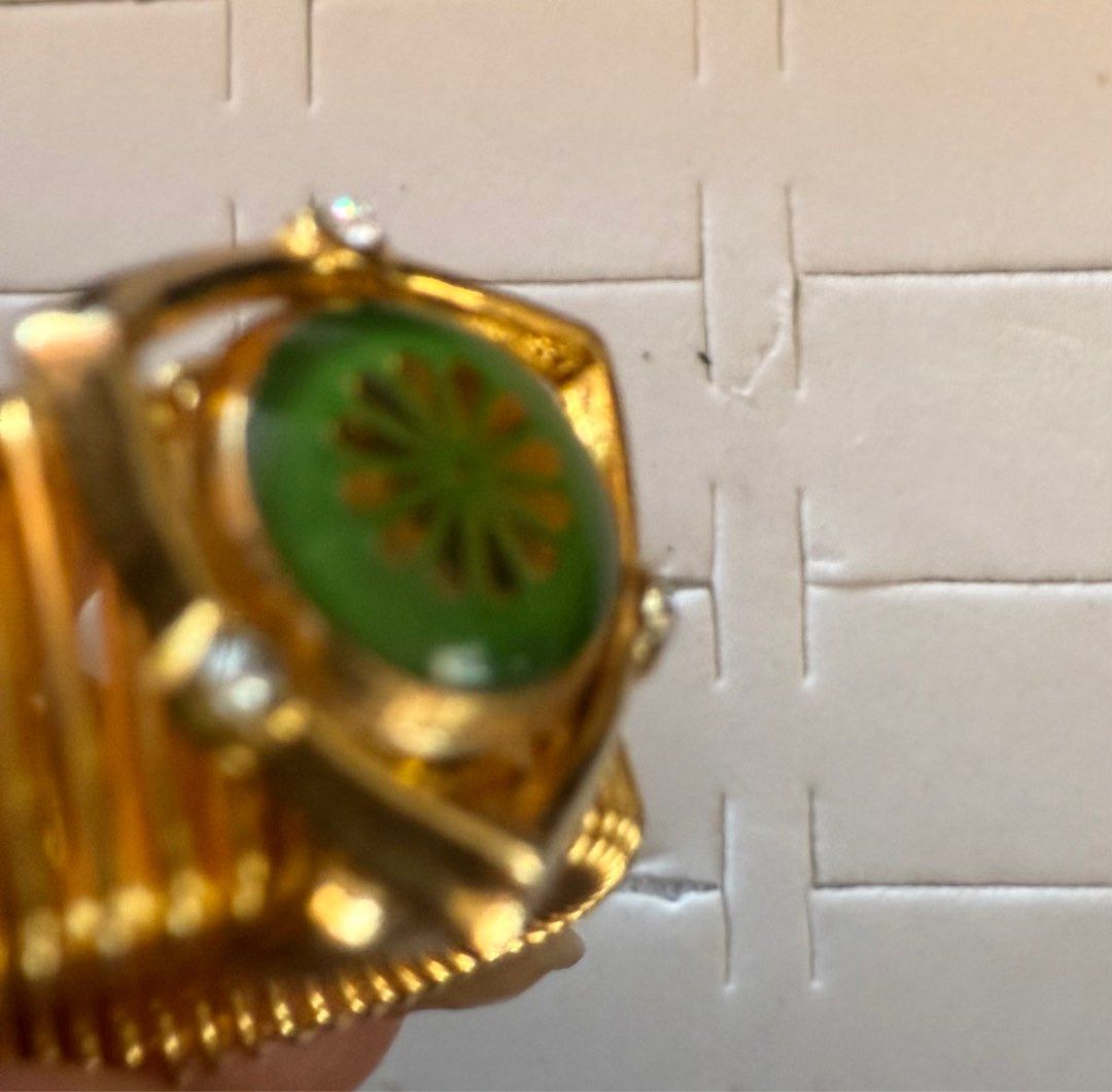 Old Ring Stretchable (Category: Body Jewelry) located in Manila. Submitted by mindplanets (Listing ID 1434443820, Image 1). Description: old preowned vintage imperial insignia imperial triangle frame small crystals on sides .