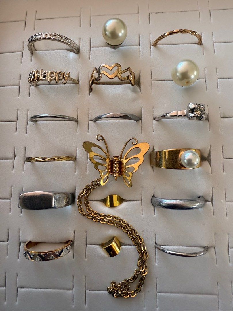Old Rings (Category: Rings) located in Manila. Submitted by mindplanets (Listing ID 1434436738, Image 1). Description: 350 is for each ring / trinket used, pre-owned, vintage these are old rings , some may have tarnish, smudge, dirt, scratch etc-- .