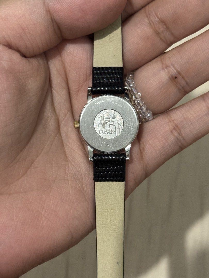 Omega De Ville Gold Dial Watch (Category: Luxury Watches) located in Quezon City. Submitted by krstnirishy (Listing ID 1434490543, Image 3). Description: De Ville Prestige 1998 18k Solid Gold Bezel , hands, indices, and crown RFS: can't take care of it.