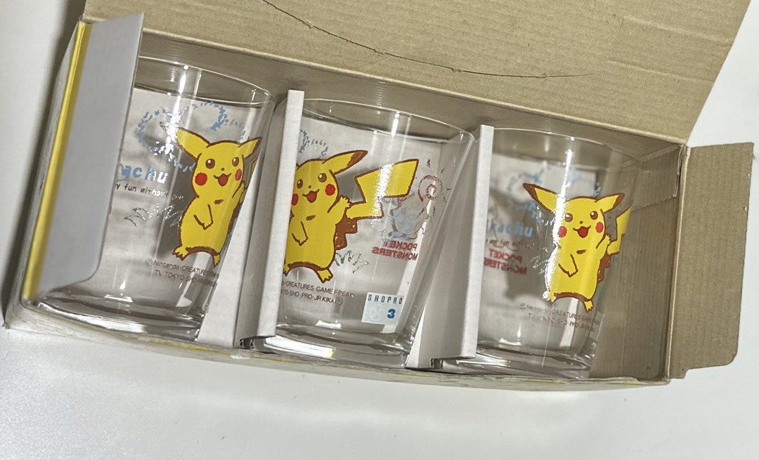 Pokemon pikachu glass set 3pcs (Category: Other Kitchenware & Tableware) located in Manila. Submitted by maruko__ (Listing ID 1434514092, Image 1). Description: .