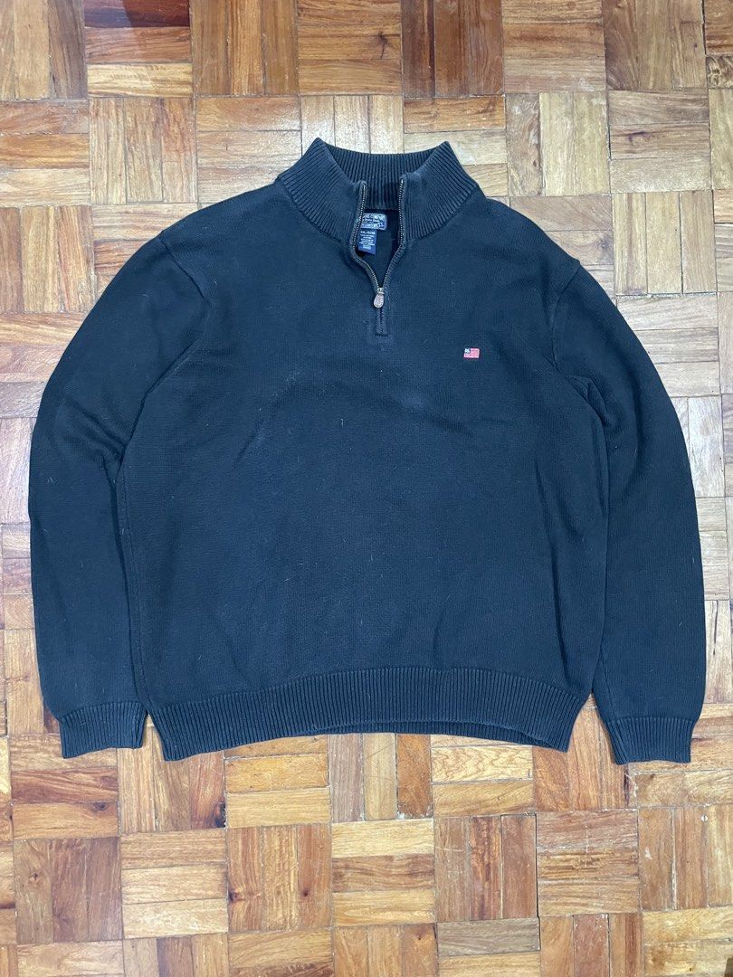 Polo Jeans Black Quarter Zip (Category: Formal Shirts) located in Quezon City. Submitted by declutter.studios (Listing ID 1434420250, Image 1). Description: WIDTH (PIT TO PIT): 25 LENGTH: 27.5 MINE - ₱[PRICE] ✨ NOTES: NEEDS WASH, GOOD CONDITION ⚠️ FLAWS: NONE 🚛 ADDITIONAL SHIPPING FEE 📩 MESSAGE ME FOR MORE DETAILS OR INQUIRIES!.
