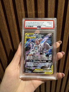 Psa 10 Mewtwo & Mew GX Pokemon Black Star Promo SM191 Full Art