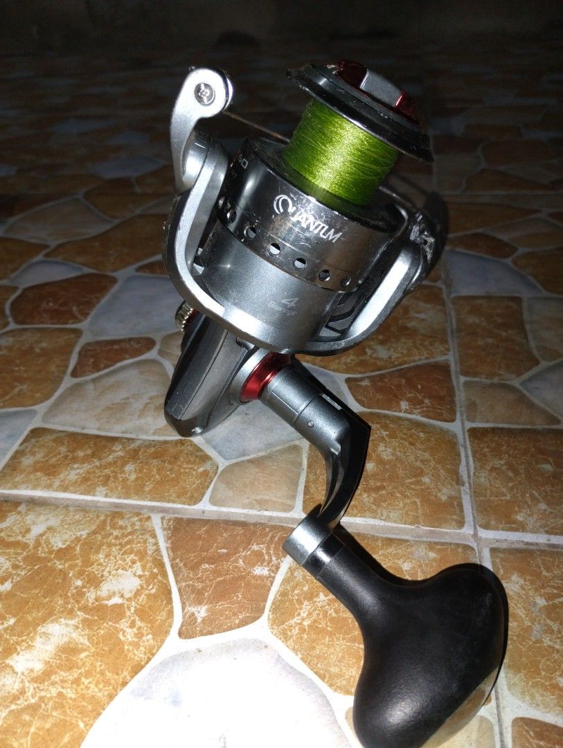 Quantum PTx 60 Fishing Reel (Category: Fishing) located in Manila. Submitted by janivsss (Listing ID 1434455239, Image 2). Description: Negotiable - Quantum PTx 60 fishing reel - Silver and black body with red accent - Black handle - Spooled with green fishing line - In good working condition Quantum Optix 60 Spinning Fishing Reel, 4 Bearings (3 + Clutch), Anti-Reverse with Smooth, Precisely-Aligned Gears.