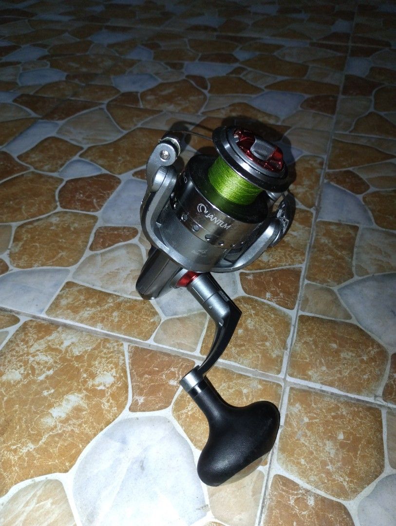 Quantum PTx 60 Fishing Reel (Category: Fishing) located in Manila. Submitted by janivsss (Listing ID 1434455239, Image 3). Description: Negotiable - Quantum PTx 60 fishing reel - Silver and black body with red accent - Black handle - Spooled with green fishing line - In good working condition Quantum Optix 60 Spinning Fishing Reel, 4 Bearings (3 + Clutch), Anti-Reverse with Smooth, Precisely-Aligned Gears.