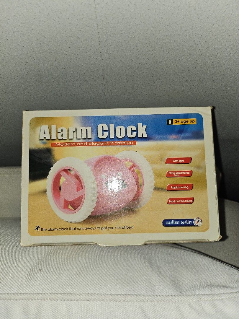 Rolling Alarm Clock - Pink