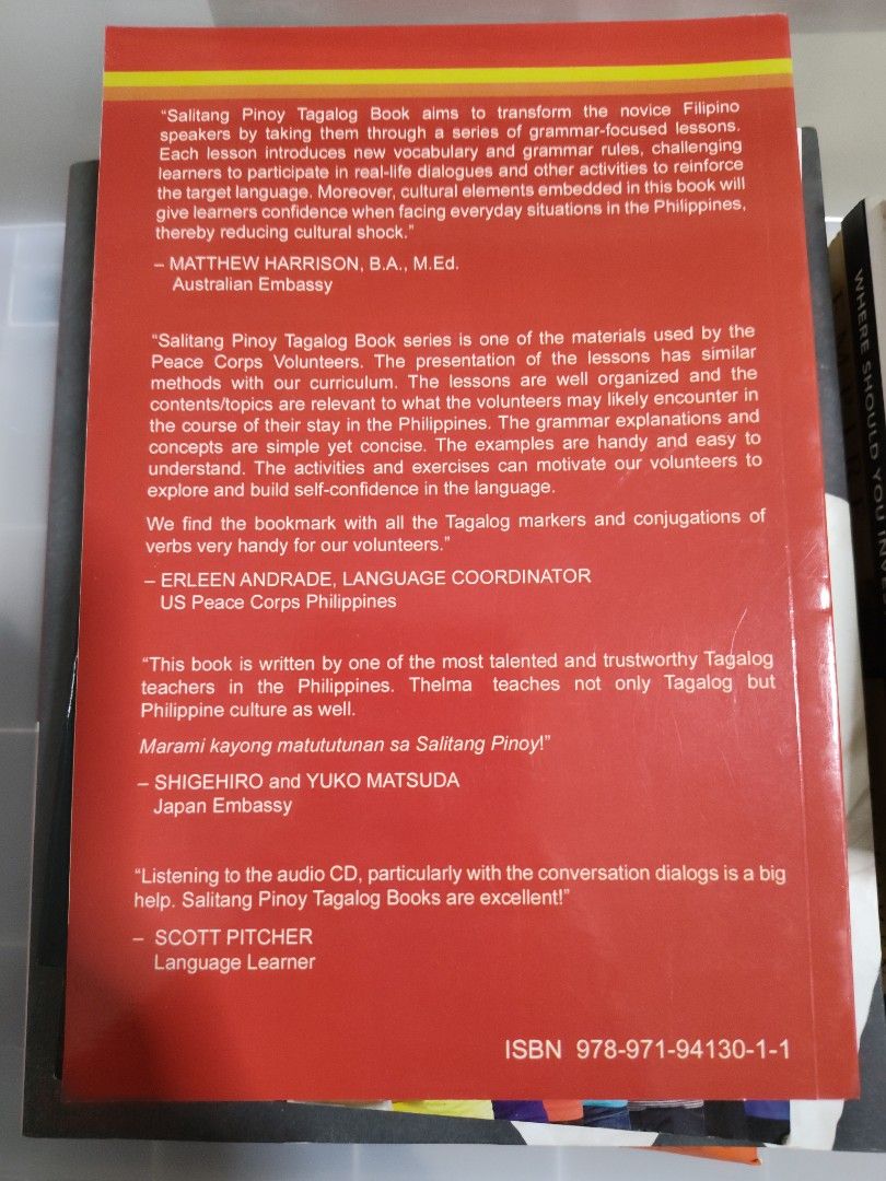 Salitang Pinoy Tagalog Students Book 1 (Category: Textbooks) located in Quezon City. Submitted by mgwharvey (Listing ID 1434391122, Image 2). Description: Very nice condition. Bought from National Bookstore. .