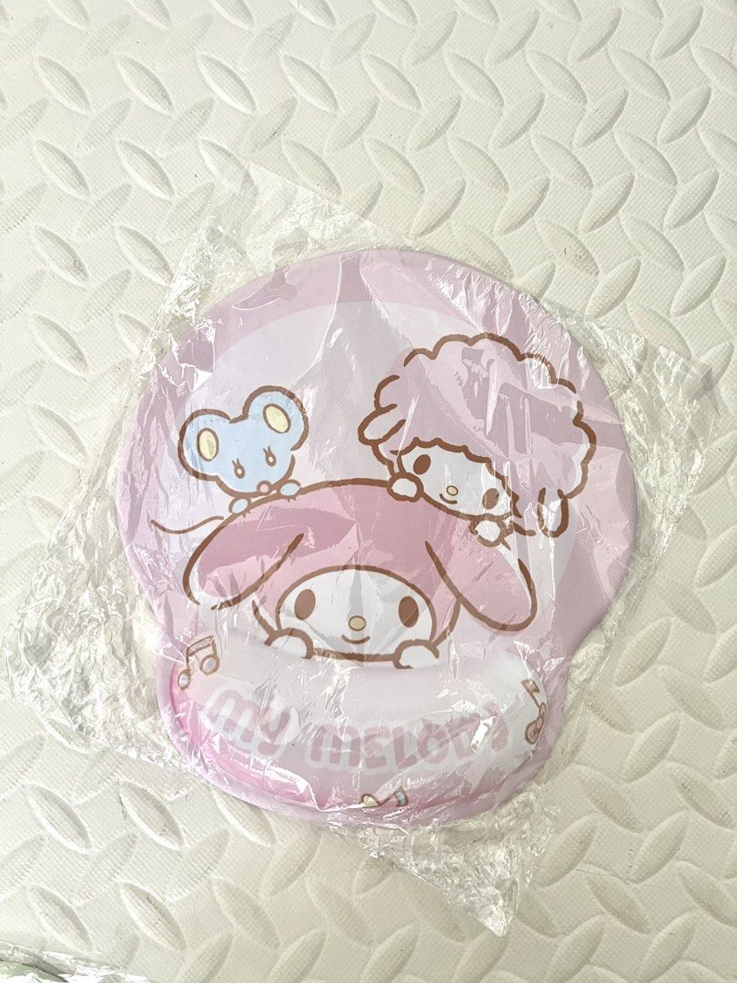 Sanrio My Melody Mousepad (Category: Mouse & Mousepads) located in Manila. Submitted by khaeeeeee (Listing ID 1434410170, Image 1). Description: - My Melody mousepad - Features a comfortable wrist rest - Round shape - Pink color with My Melody and friends design - Also available: Black marble design.