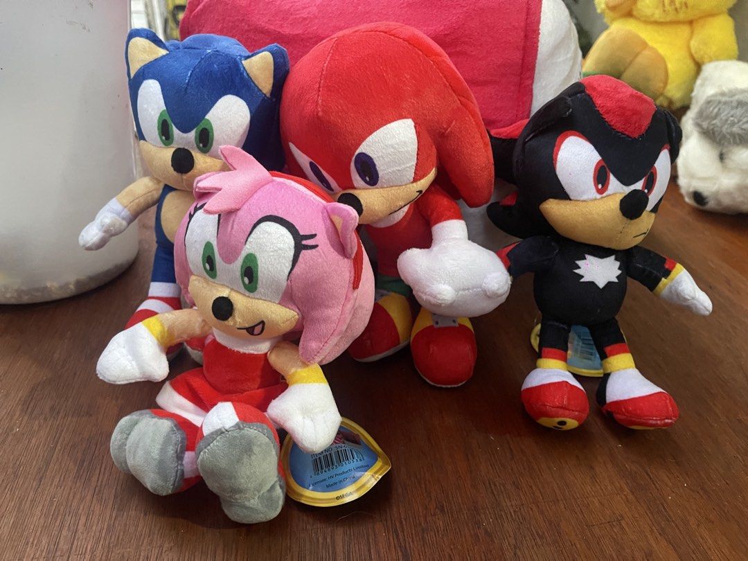 Sonic the Hedgehog Plush Toys (Category: Plushies & Soft Toys) located in Muntinlupa City. Submitted by joanofarc1013 (Listing ID 1434443092, Image 1). Description: - Sonic the Hedgehog plush toy set. - Includes Sonic, Amy, Knuckles, and Shadow. - Each plush toy has its original tag. - Features vibrant colors and character designs. - Ideal for Sonic franchise enthusiasts..