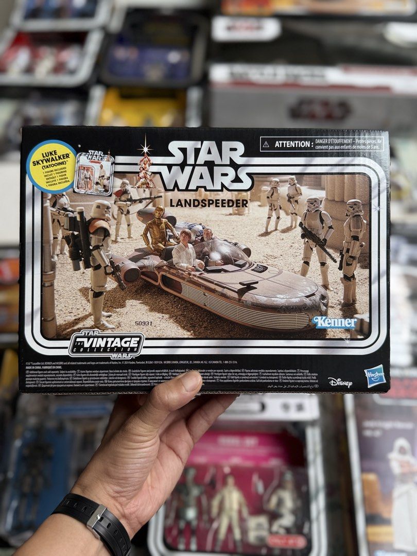 Star Wars Vintage Collection Landspeeder (Category: Vehicle & Diecast Models) located in Quezon City. Submitted by collectorsoftheforceph (Listing ID 1434402756, Image 1). Description: - Vintage Star Wars Landspeeder - Includes Luke Skywalker (Tatooine) figure - Features the Landspeeder vehicle - Made by Kenner - Perfect for Star Wars collectors!.