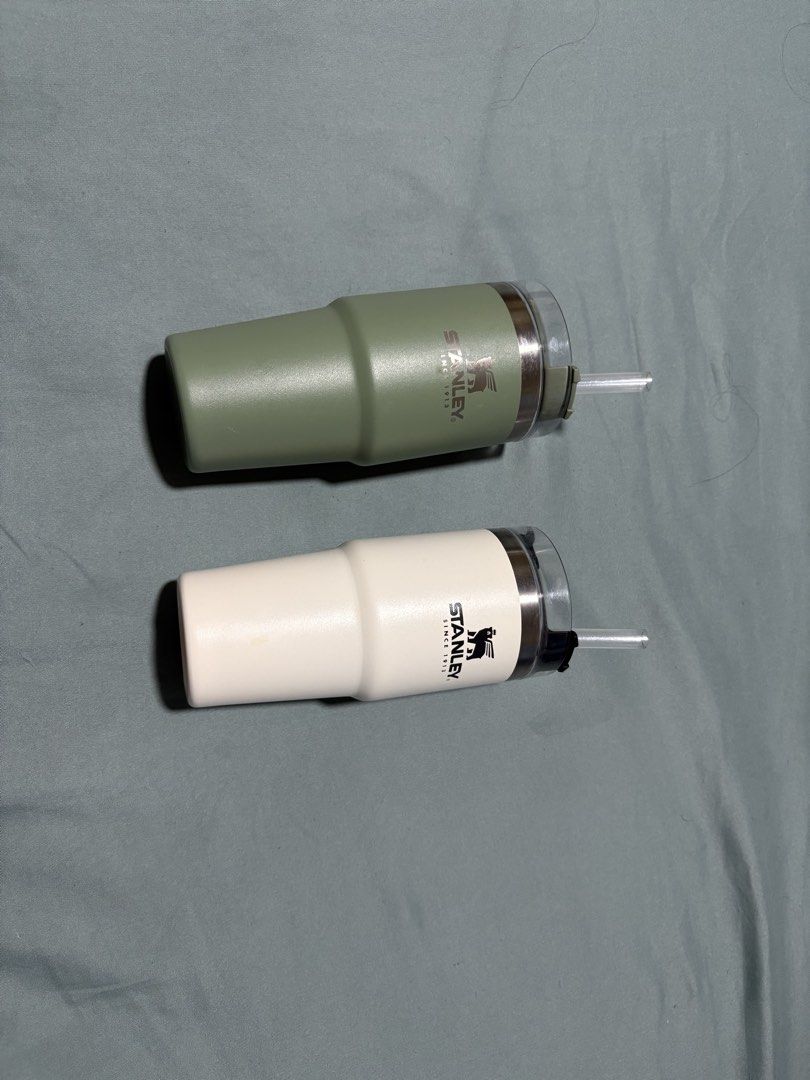 Starbucks and Stanley Tumblers (Category: Water Bottles & Tumblers) located in Cebu City. Submitted by isay88 (Listing ID 1434494808, Image 2). Description: - Starbucks and Stanley tumblers for sale. - Includes various designs and colors. - Available sizes and styles. - Some tumblers come with straws. - Features a black thermal bottle. - Includes a pink Starbucks tumbler. - Stanley tumblers in green and white are also available. - Ideal for every