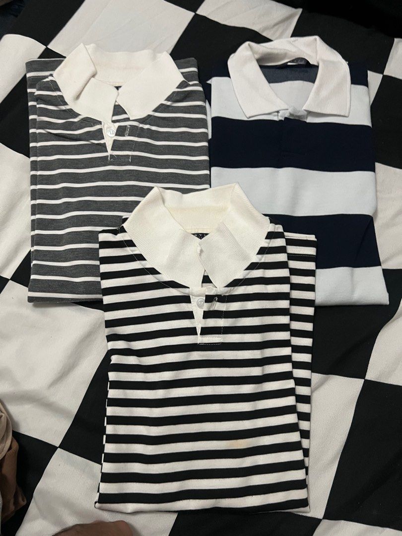 Stripes Polo Shirt (Category: Tshirts & Polo Shirts ) located in Las Pinas. Submitted by ffinds (Listing ID 1434388835, Image 2). Description: 🍊 Brand - Gryle Stripes Polo Shirts Dimensions: 22x28 ❗️Take all for 350 Alabang/Las Pinas Loc decluttering.
