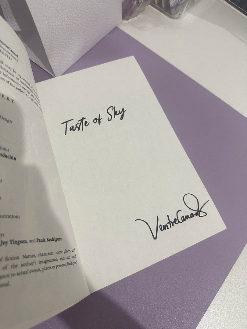 Taste Of Sky (Category: Storybooks) located in Quezon City. Submitted by aavery_reads (Listing ID 1433875059, Image 2). Description: Taste Of Sky - ventrecanard • signed • brand new condition • resealed • rare.
