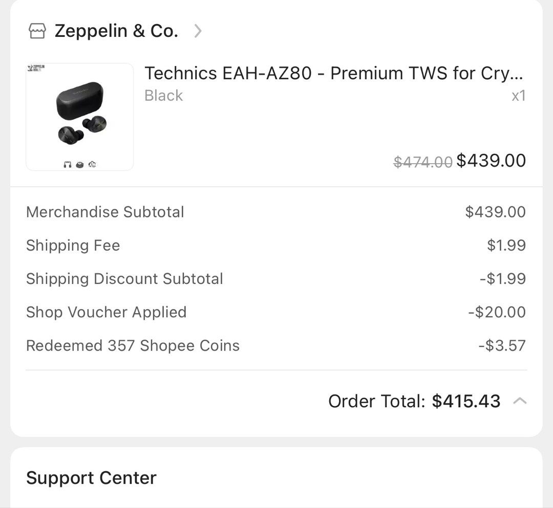 Technics EAH-AZ80 Premium TWS Earbuds - Black437617043378032645