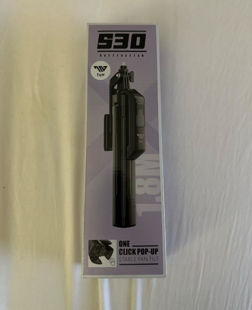 TNW S30 Selfie Stick 1.8M (Category: Tripods & Monopods) located in San Juan City. Submitted by looneybin559 (Listing ID 1434453110, Image 2). Description: - TNW S30 Selfie Stick - Black color - Extends up to 1.8 meters - One-click pop-up design - Stable pan tilt - Includes carrying pouch Never used. Just kept in storage. WYSIWYG. ***ITEM IS AVAILABLE IF YOU CAN SEE THIS MESSAGE. Please avoid asking again. NO MEASUREMENTS/NO TRADES. Payment via G