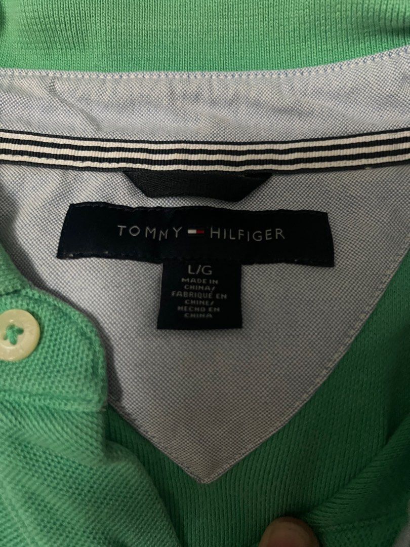 Tommy Hilfiger Small Logo Polo Shirt (Category: Tshirts & Polo Shirts ) located in Las Pinas. Submitted by ffinds (Listing ID 1434389092, Image 3). Description: Tommy Hilfiger Small Logo Polo Shirt Size L on tag 23x29 dimensions Good Condition Alabang/Las Pinas loc.