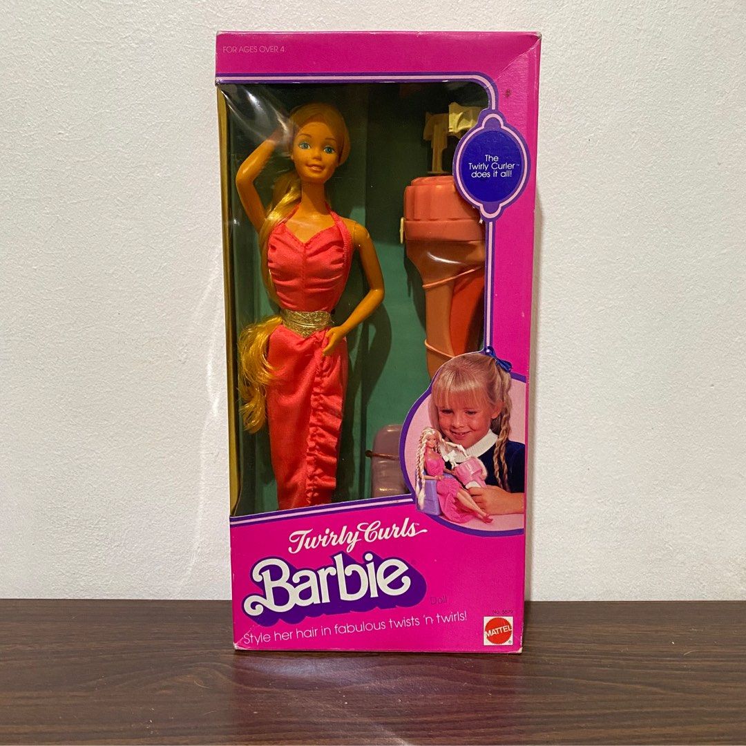 Twirly Curls Barbie Doll 1982 (Category: Kids Toys) located in Manila. Submitted by cloudestine (Listing ID 1434555523, Image 2). Description: Made in Taiwan NRFB Due to age and long-term storage, the doll may have minor dust or small debris, some deterioration and discoloration which is typical for vintage dolls. Posted photos are actual. Detailed photos and other details will be sent to a sure buyer only. Note that colors and details may appear