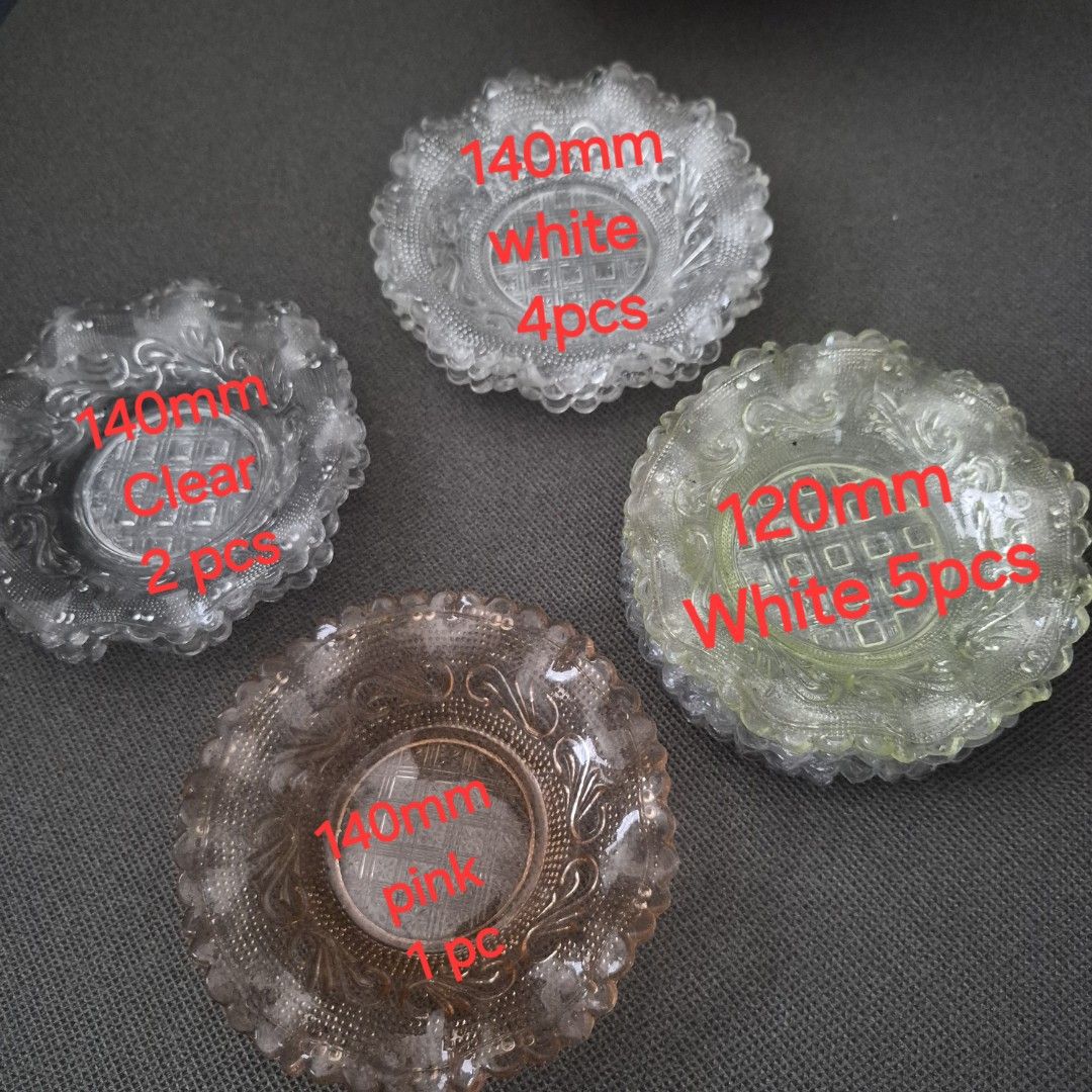 Vintage Glass Dishes - Assorted Sizes and Colors, Furniture & Home ...
