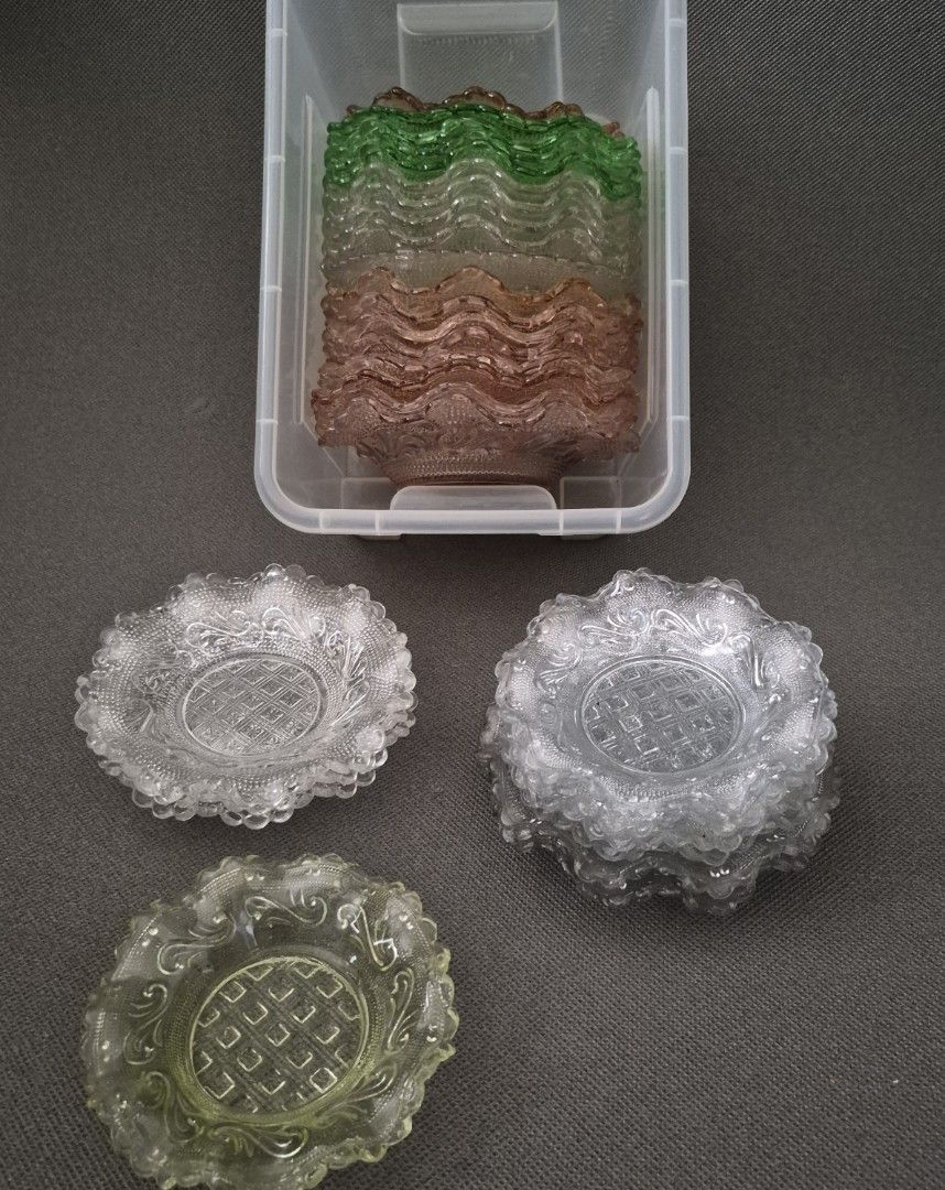 Vintage Glass Dishes - Assorted Sizes and Colors, Furniture & Home ...