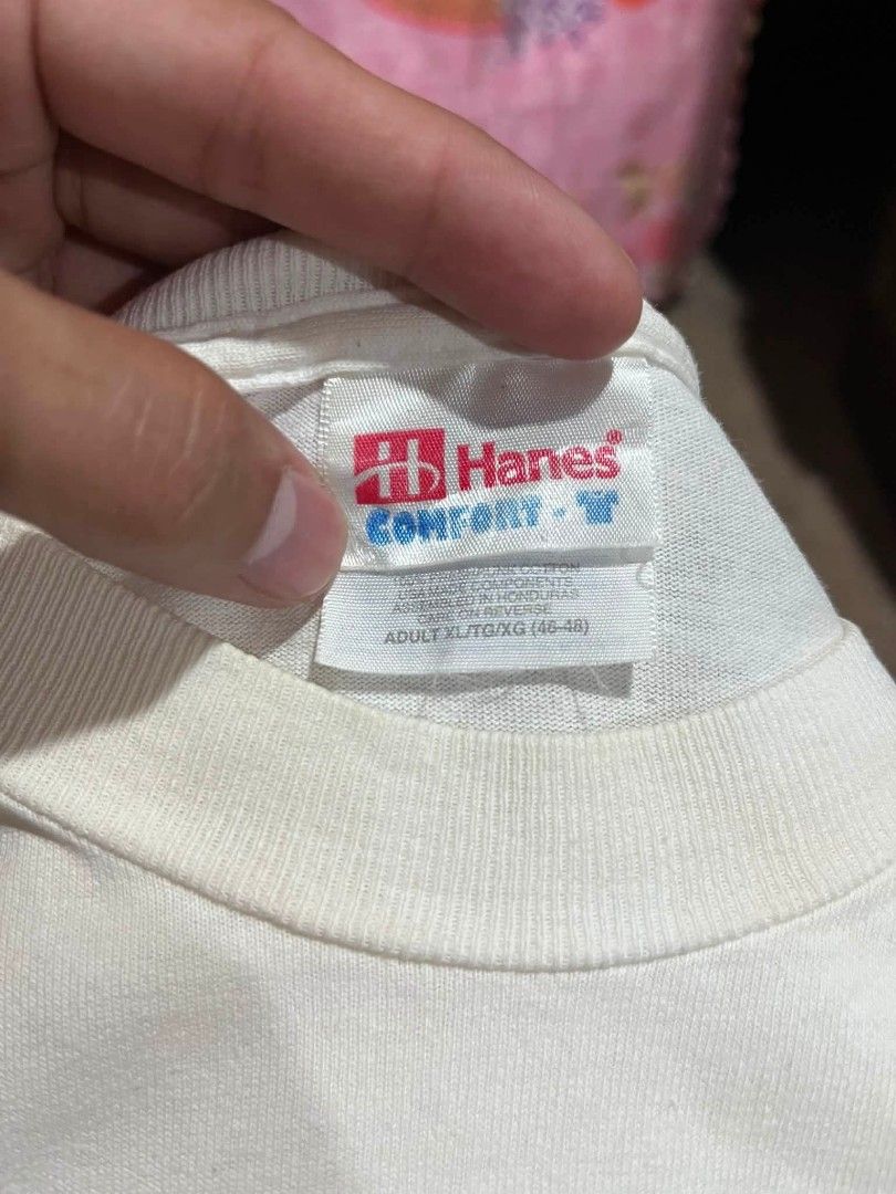 Vintage Shut Up Bitch Shirt (Category: Tshirts & Polo Shirts ) located in Dagupan City. Submitted by wisebuys.ph (Listing ID 1434423391, Image 2). Description: - White Hanes Comfort-T shirt - Features a bold "Shut Up Bitch" graphic - Adult XL size - Made of cotton - Minor stains present - Tag is still intact.