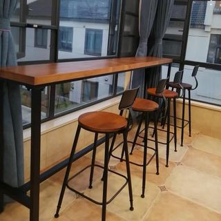 Outdoor Bar Table and Stools Set, Furniture & Home Living, Furniture ...