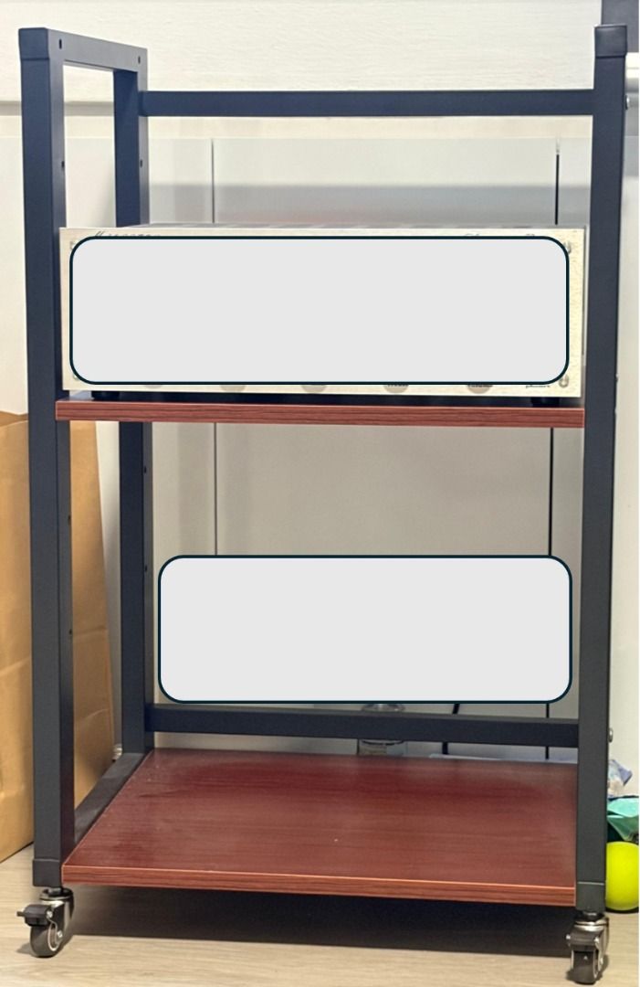 2-tier HiFi Rack/Shelves Mahagony