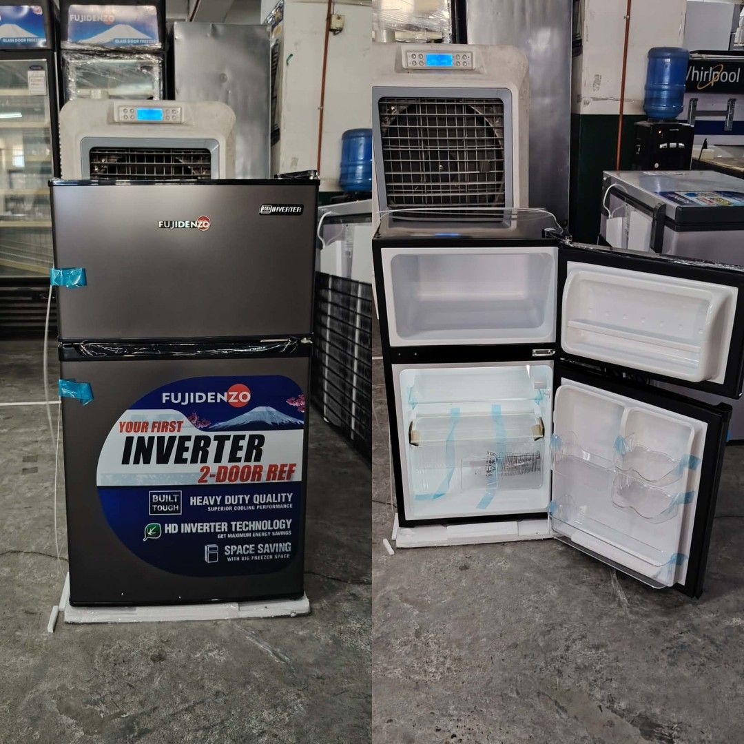 3.5cubic Inverter Two-Door Personal Ref Fujidenzo (Category: Refrigerators and Freezers) located in Caloocan City. Submitted by yam_appliances (Listing ID 1434785402, Image 3). Description: 3.5 cu. ft. HD Inverter Two-Door Ref IRD-35G Fujidenzo Brand Gross: 3.5 cu. ft. / Net: 87 liters Energy Efficient Inverter Compressor Tempered Glass Big Freezer Space Dark Titanium Dimensions (h:w:d) - 85 : 47 : 51 cm Brandnew mallpullout with 1yr. Warranty CO